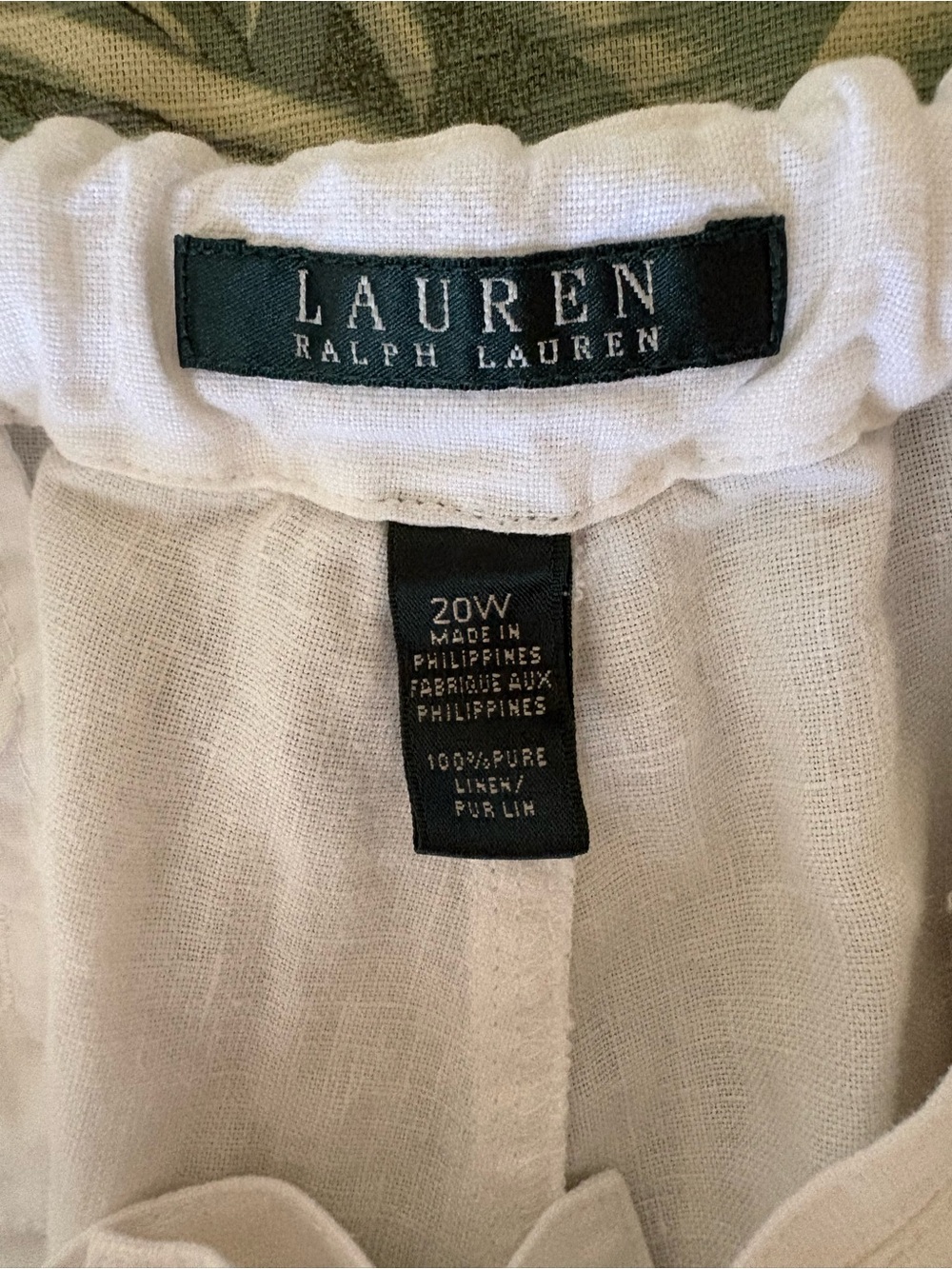 Vintage Ralph Lauren white linen pants